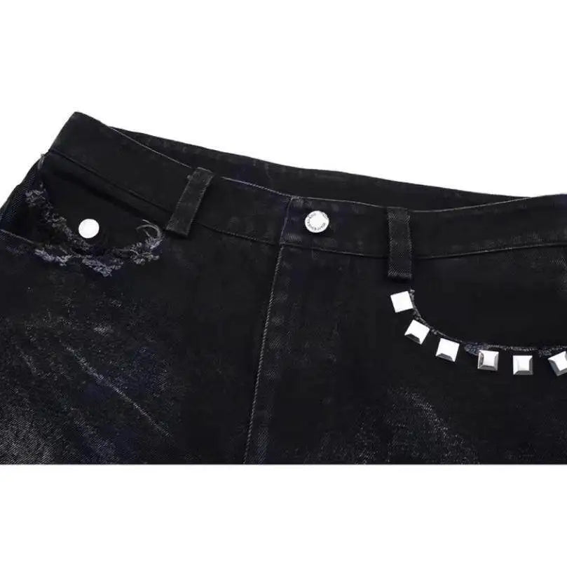 Black Jeans Women Vintage High Waisted Cargo Jeans Straight 2026 Summer Casual Loose Big Size Wide Leg Denim Baggy Pants Y2K