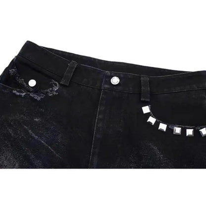 Black Jeans Women Vintage High Waisted Cargo Jeans Straight 2026 Summer Casual Loose Big Size Wide Leg Denim Baggy Pants Y2K
