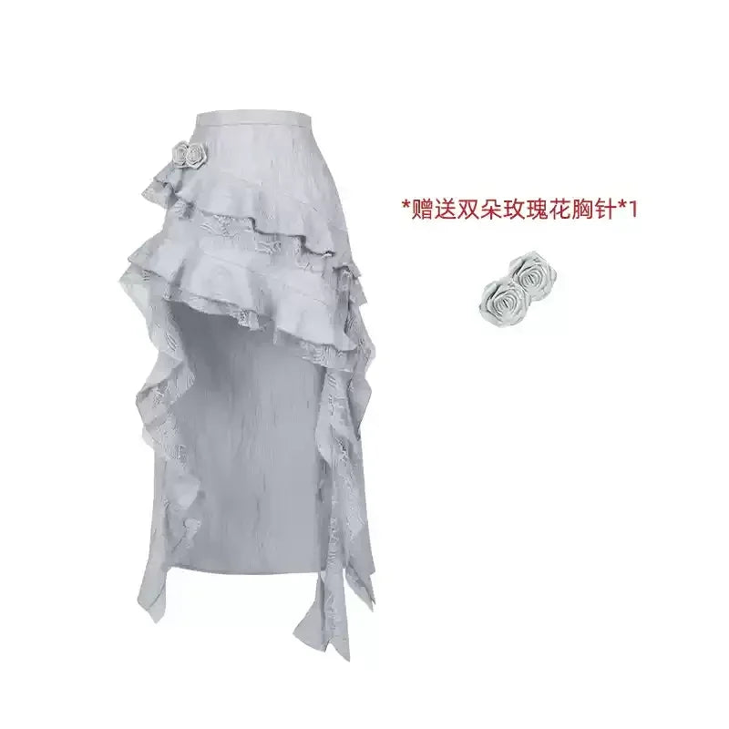 Women's Gothic Camisole Fishtail Skirt Set