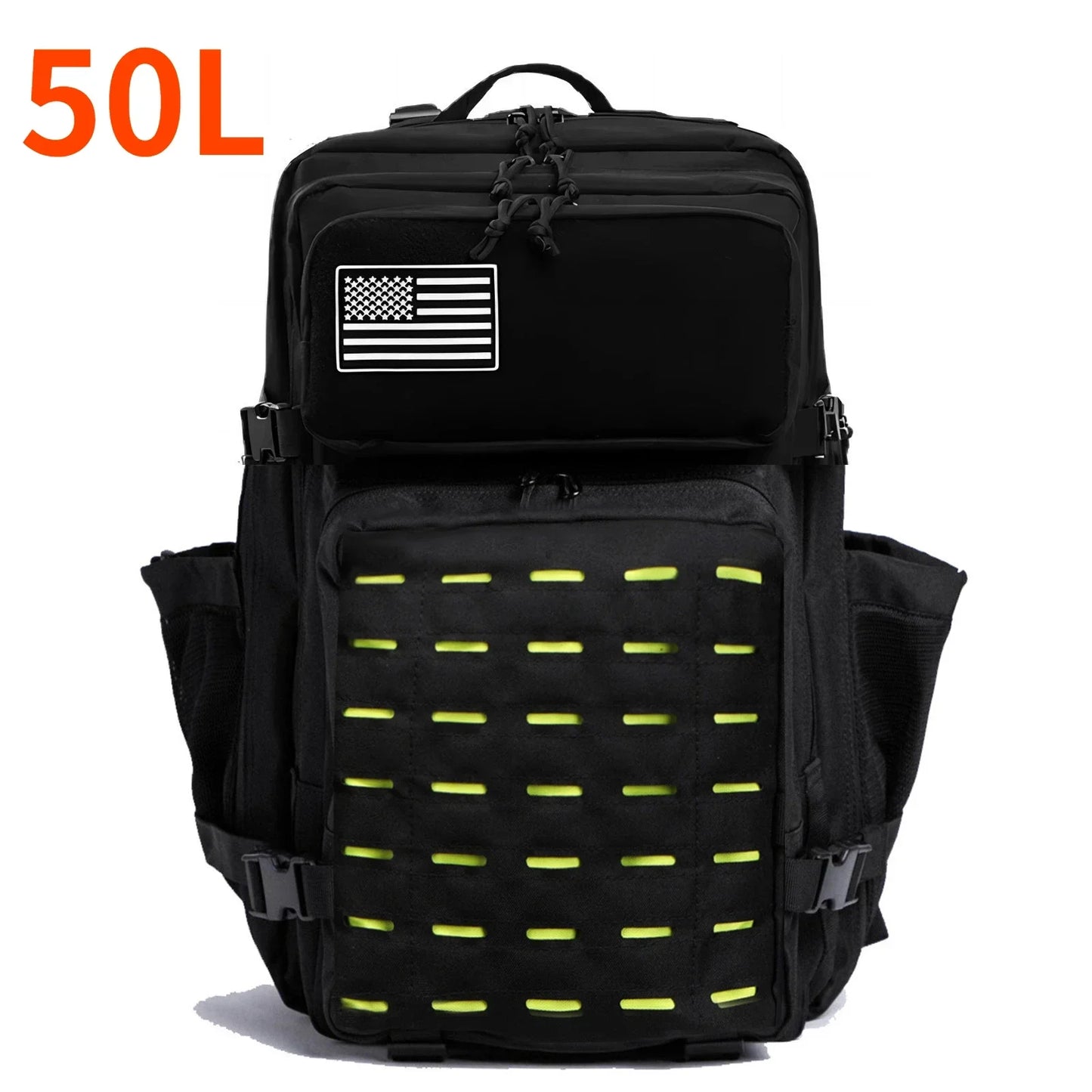 25L/50L Tactical Backpack Bag Hunting MOLLE Backpack GYM for Men Outdoor Hiking Travel Rucksack Witch 2 Bottle Holders