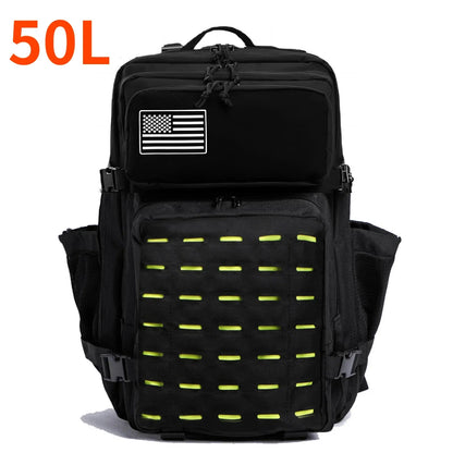 25L/50L Tactical Backpack Bag Hunting MOLLE Backpack GYM for Men Outdoor Hiking Travel Rucksack Witch 2 Bottle Holders