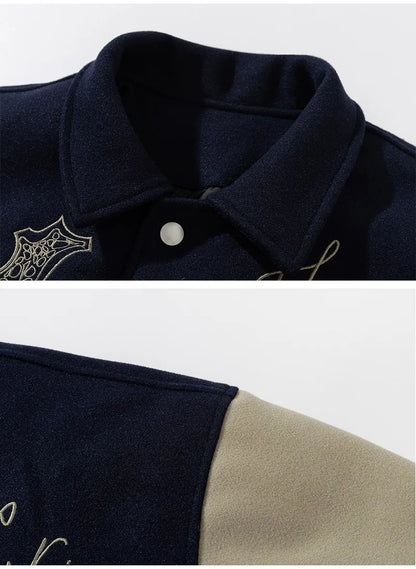 Man Baseball Jacket Winter Letter Embroidery Varsity Jacket Women American Vintage Coat Warm Fashion Hip Hop Original Original