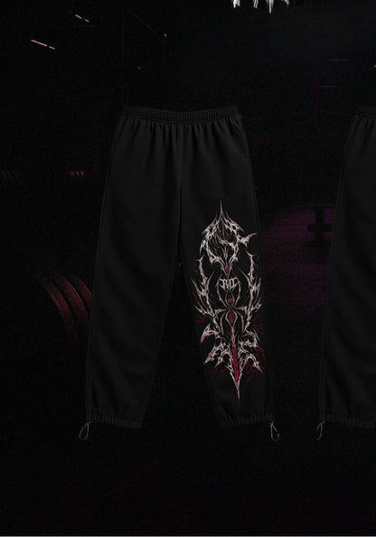 White Skull Gothic Casual Pants Mens American Retro Punk Dark Jogging Pants Harajuku Trend Sweatpants