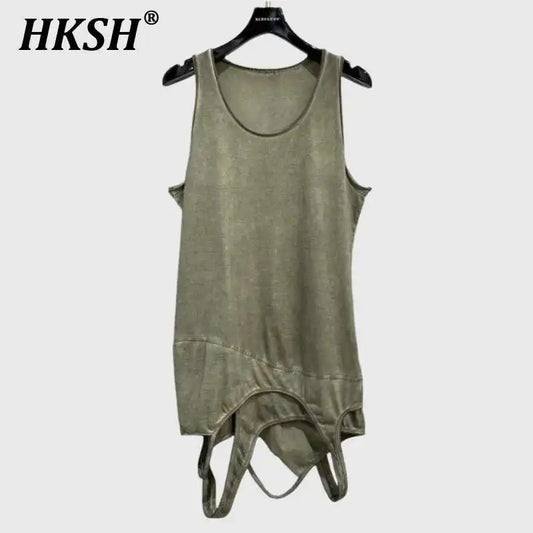 Men's Punk Spliced Tank Top