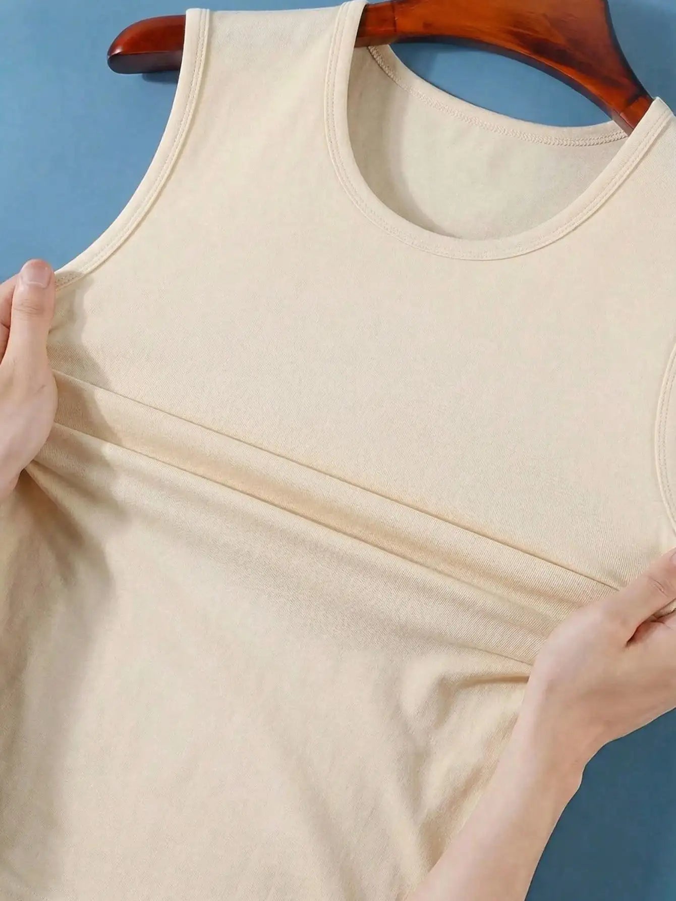 Men's Solid Color Tank Top Slim Fit U-Neck Sleeveless T-Shirt Basic Casual Vest For Men Gym Workout Summer Streetwear Tops