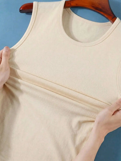 Men's Solid Color Tank Top Slim Fit U-Neck Sleeveless T-Shirt Basic Casual Vest For Men Gym Workout Summer Streetwear Tops