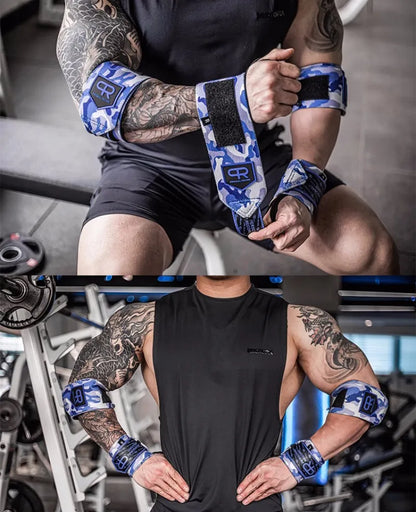 2Pcs Weightlifting Elbow Wraps Flexible 90cm Elbow Compression Strap & Joint Support Brace for Bench Press Powerlifting Pressing
