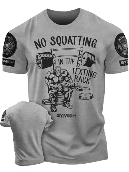 Apex Ritual – GYM Letter Print Round Neck T-Shirt – Breathable Men's Sports Top