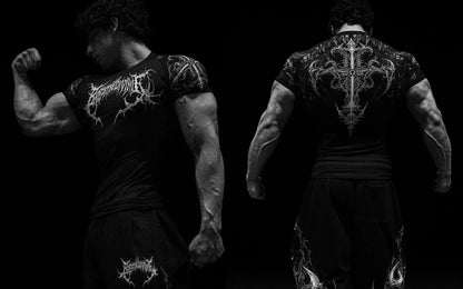 Breathedivinity Quick-dry Short-Sleeved Fitness Training Elastic Tight-Fitting Clothing Cycling Compression Fitness T-shirt