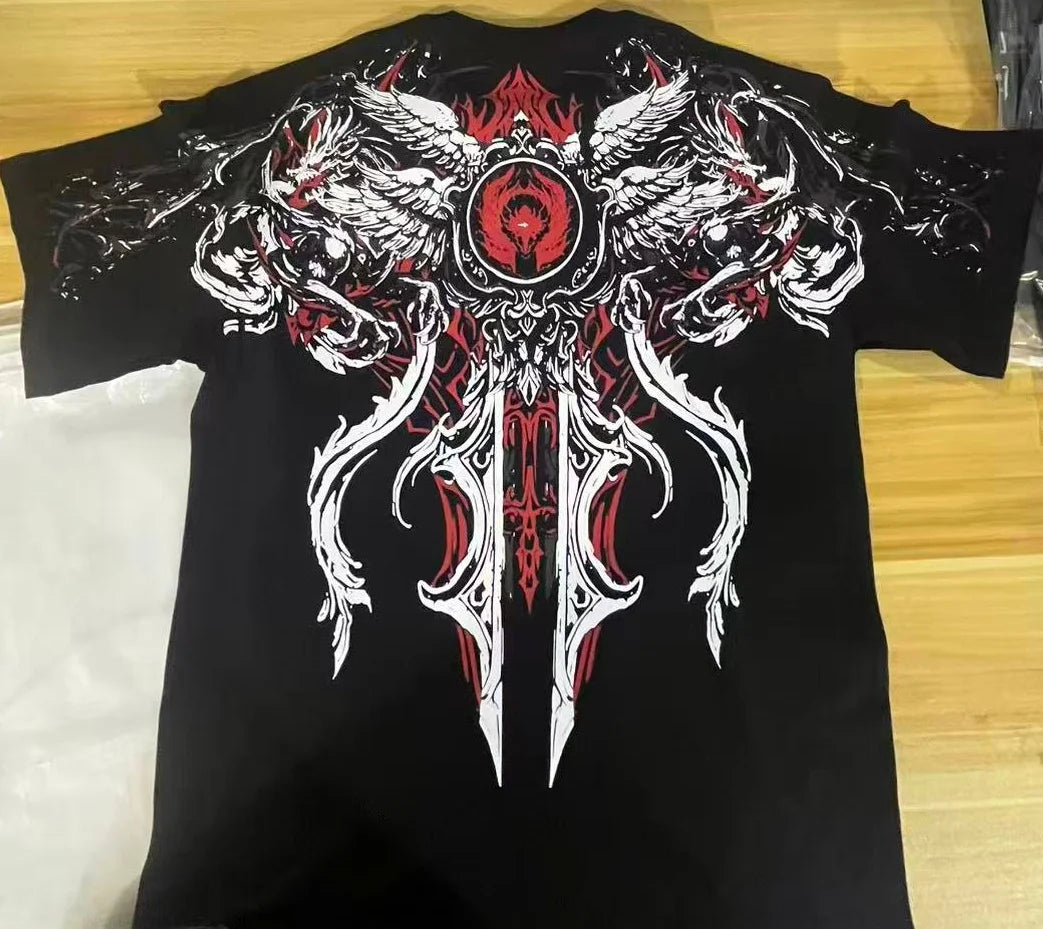 Breathedivinity Loose Large-Sized Cotton Sports Fitness Men's Short-Sleeved T-shirt