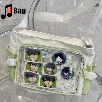 Japanese One shoulder large capacity female Ita Bags Y2K Spice Girl Uniform bag Comic Exhibition Goth Lolita Women Computer bag