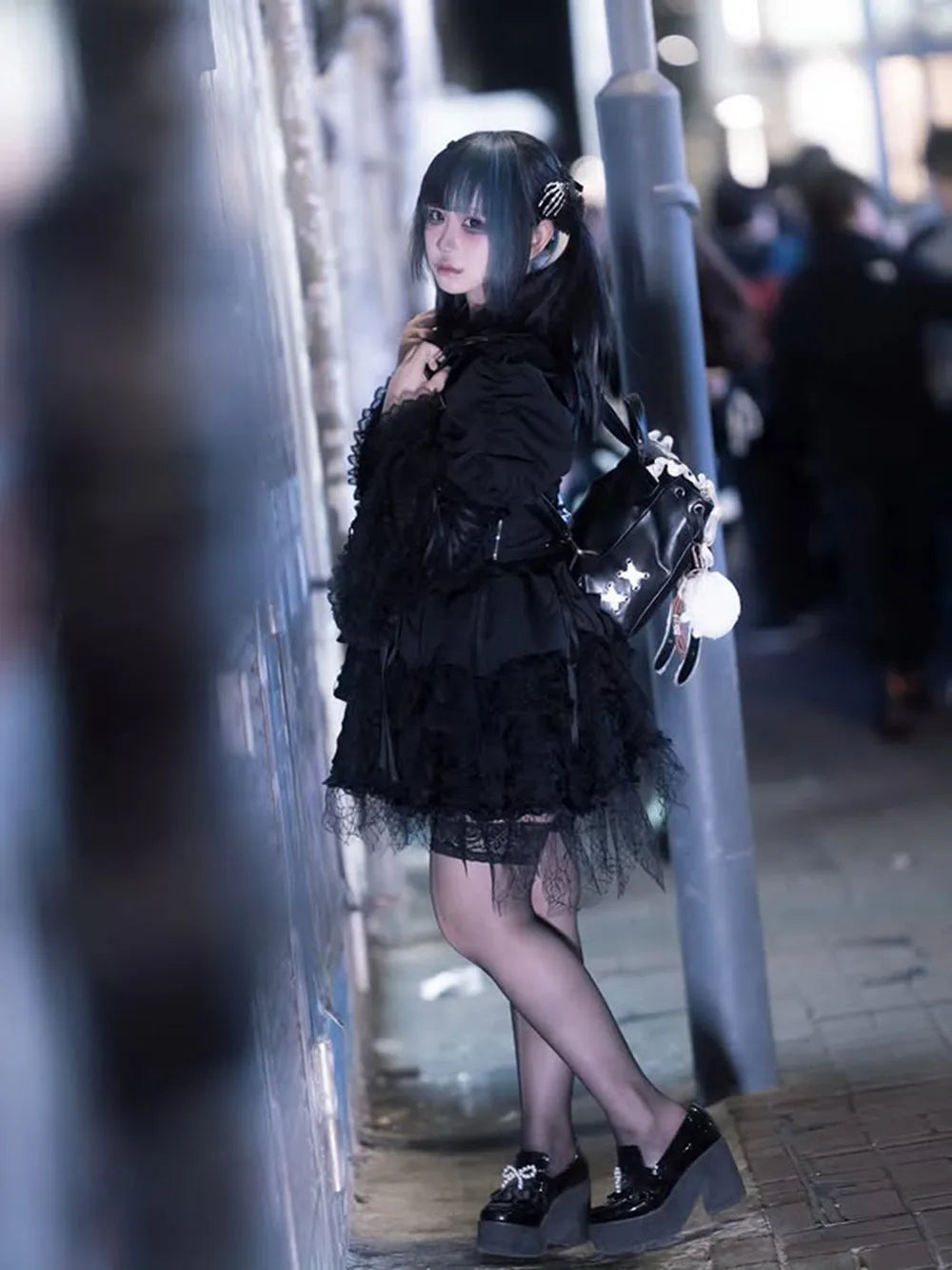 Women's Harajuku Gothic Lolita Mini Dress