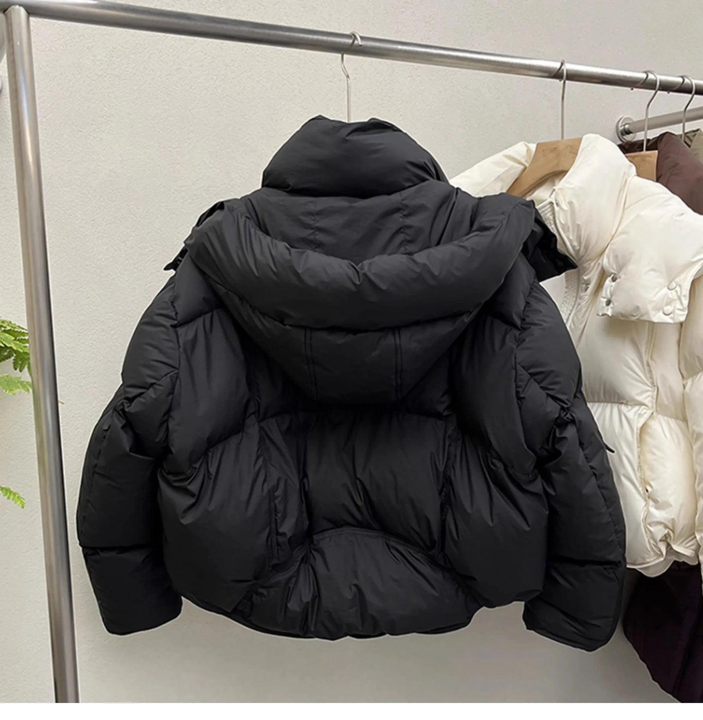 2024 Oversize Cotton Jaet Women's Loose Bread Sle ort Coat Small Design Sense Friend Matching Thiened Polyester Filling