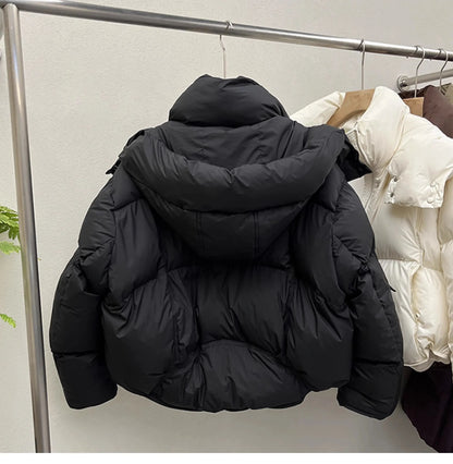 2024 Oversize Cotton Jaet Women's Loose Bread Sle ort Coat Small Design Sense Friend Matching Thiened Polyester Filling
