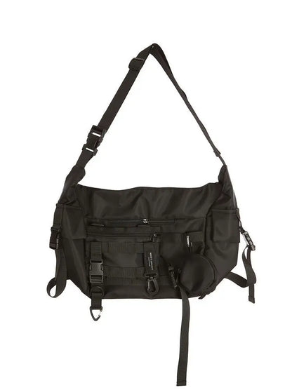 Shopper Nylon Shoulder Gothic Black Crossbody Messenger Tote Bags For Men Women's Hip Hop Techwear Satchel Waist Goth Postman