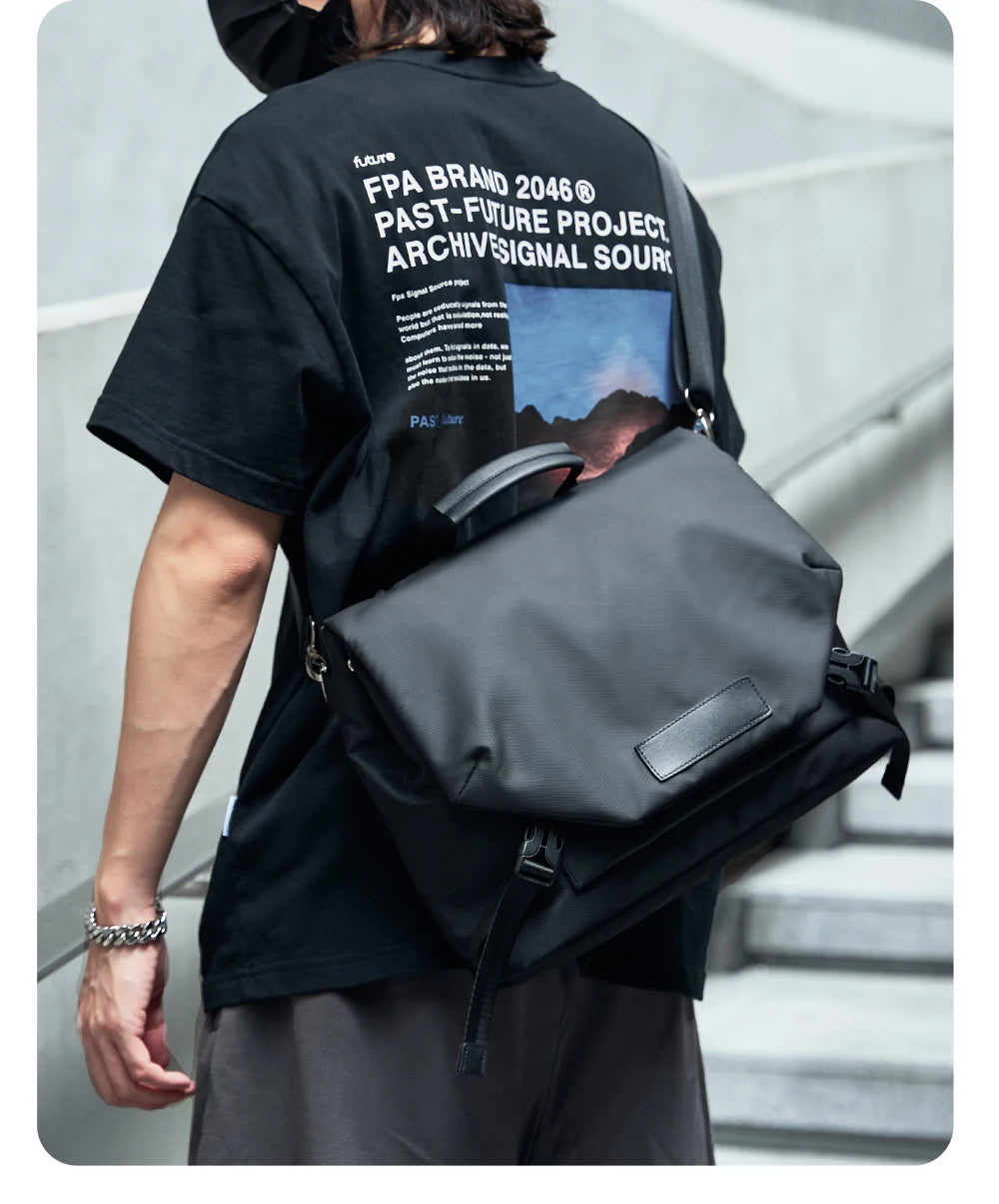 MATE ELAN Waterproof Business Men's Messenger Bag, Multi-functional Laptop Case, Casual Large Capacity Crossbody Bag for Men
