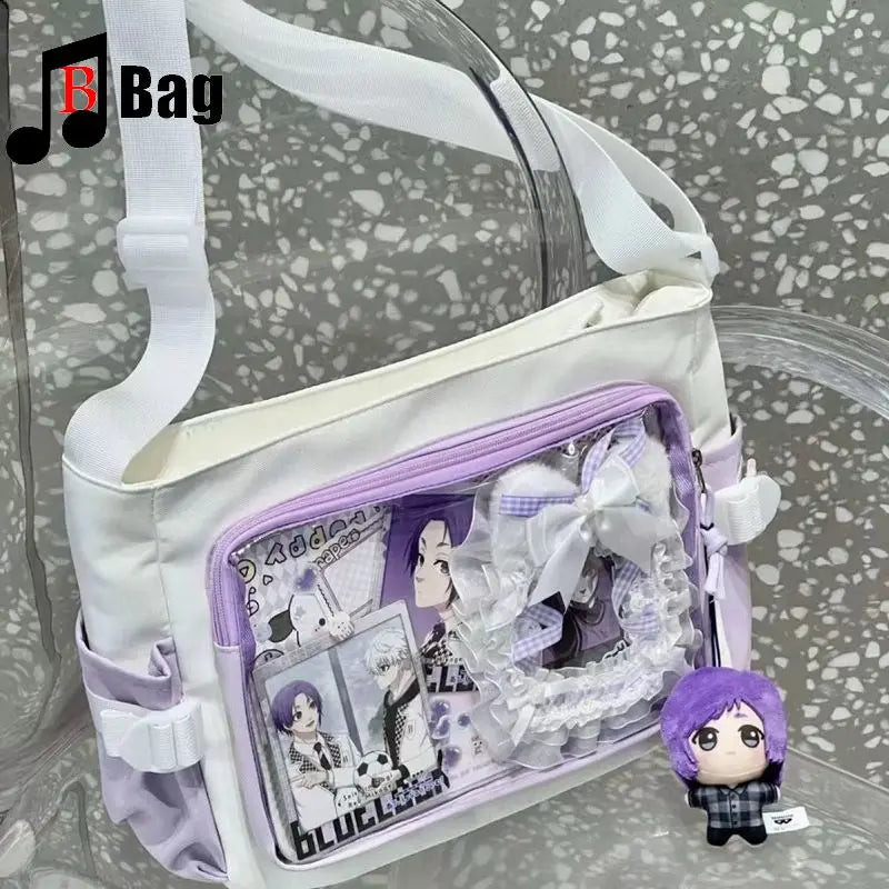 Japanese One shoulder large capacity female Ita Bags Y2K Spice Girl Uniform bag Comic Exhibition Goth Lolita Women Computer bag