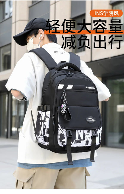 NEW Children School Bags Teenage Boys Kids Backpack Middle High School Students School Backpacks Outdoor Travel Book Bag Mochila