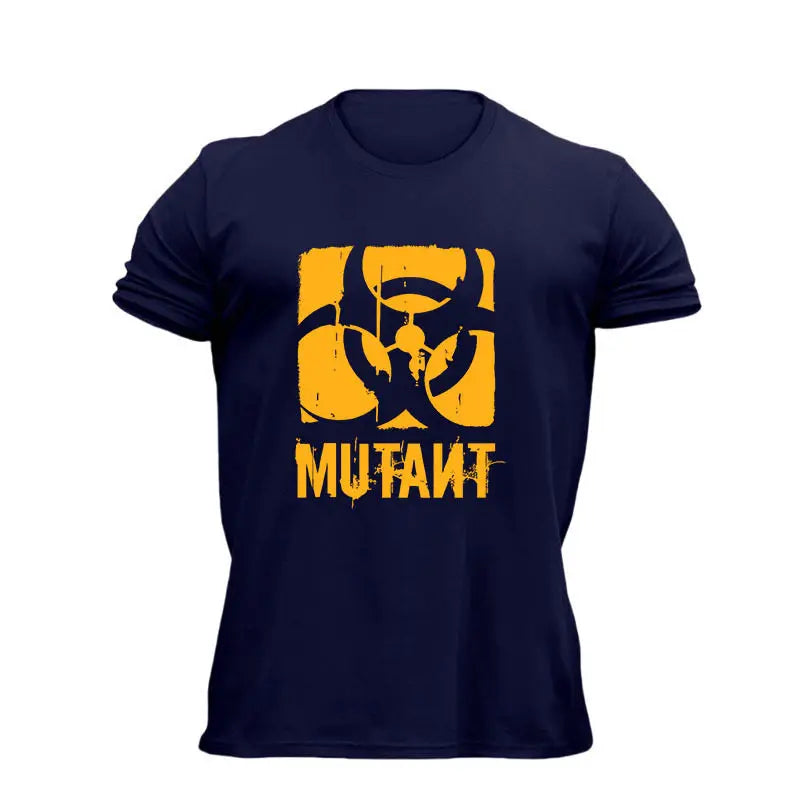 Apex Ritual – メンズ伸縮性丸首フィットネスTシャツ – 通気性コットン トレーニング スポーツTシャツ
