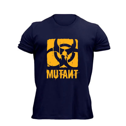 Apex Ritual – メンズ伸縮性丸首フィットネスTシャツ – 通気性コットン トレーニング スポーツTシャツ