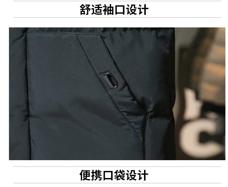 Slim Fit Jackets New Winter Jackets For Men Hooded Casual Long Cotton Jackets Thicker Warm Parkas New Male Outwear Winter Coats