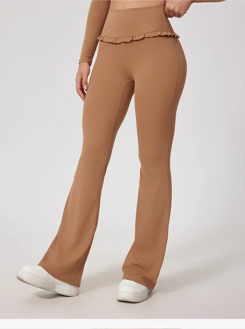 Women's Workout Wide-Leg Slim Fit Two-Piece Set