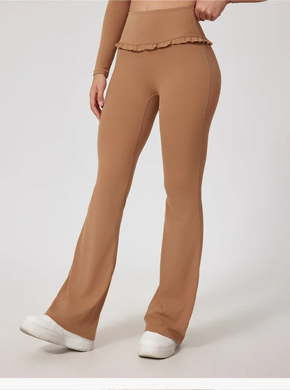 Women's Workout Wide-Leg Slim Fit Two-Piece Set