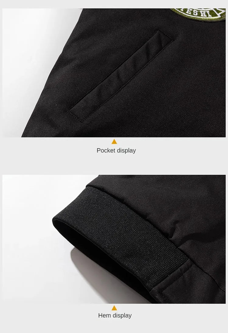 Autumn Winter Pilot Jacket Men Women Badge Star Vintage Bomber Jacket Embroidery Men Fashion Hip Hop Windbreaker Coat Streetwear