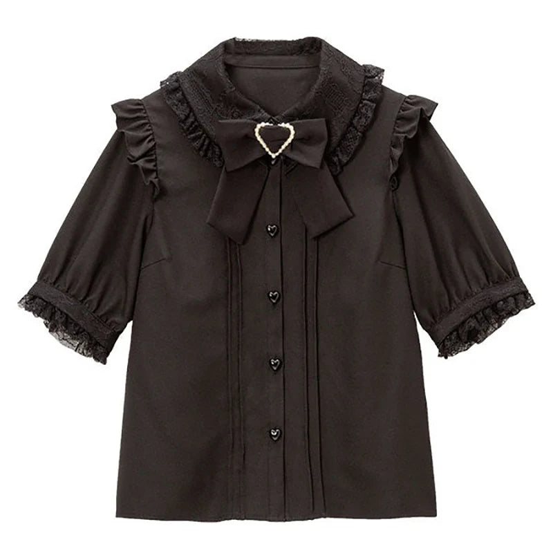 Women's Jirai Kei Lolita Long-Sleeve Blouse