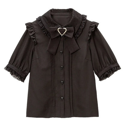 Women's Jirai Kei Lolita Long-Sleeve Blouse
