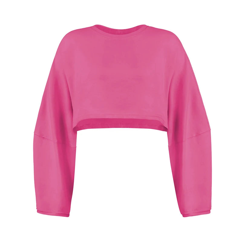 Women Sports Crop Top T-Shirts Gym Clothing Yoga Loose Tops Long Sleeve Sportswear Workout Clothing Fitness Smock Spring Autumn