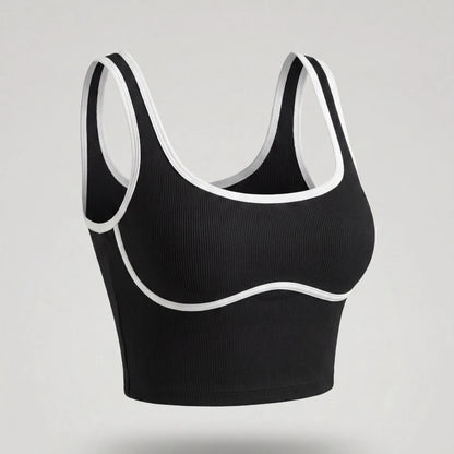 Apex Ritual – Color Blocking Sports Vest Women – No-Wire Push Up Fitness Bra