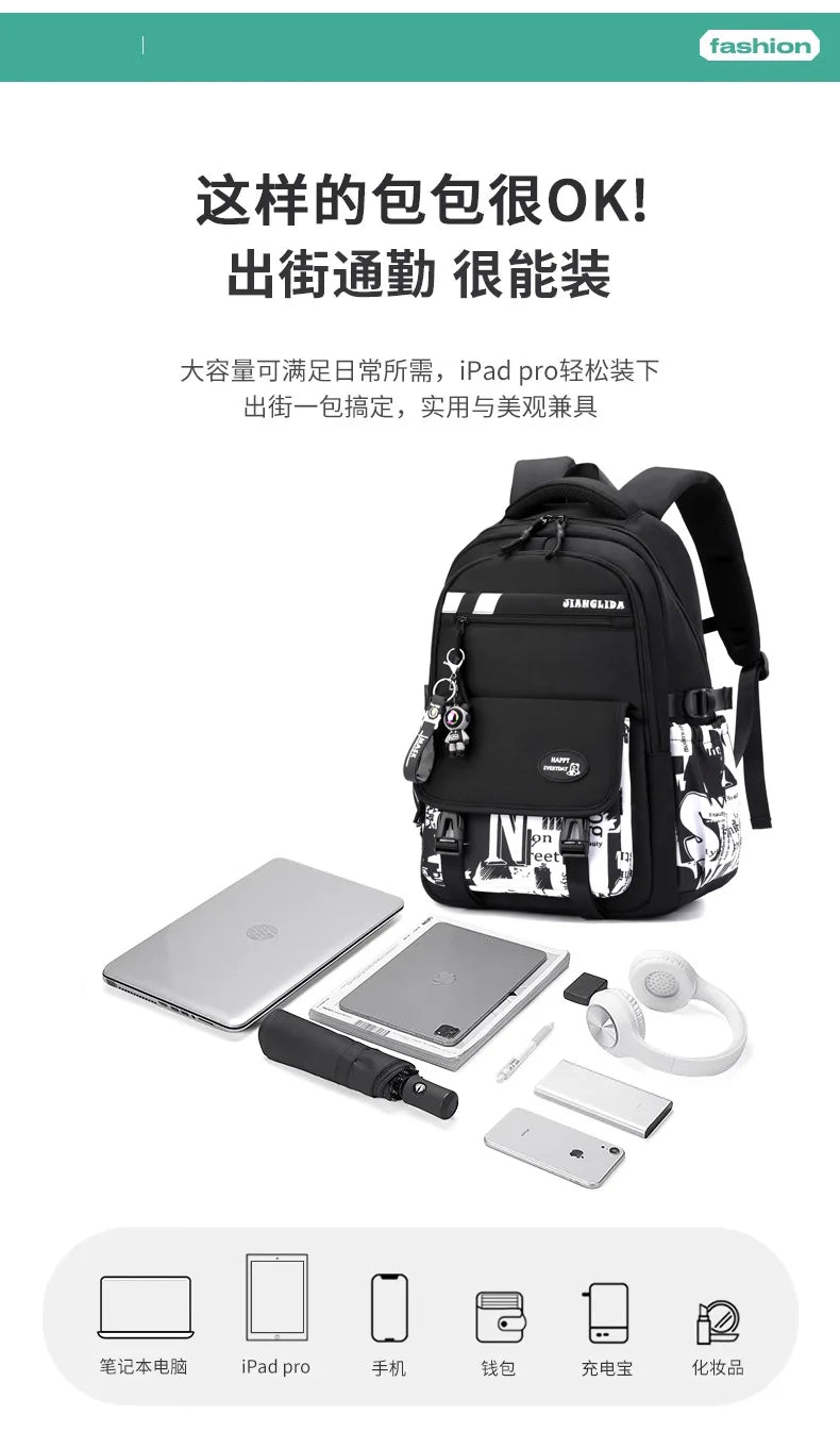 NEW Children School Bags Teenage Boys Kids Backpack Middle High School Students School Backpacks Outdoor Travel Book Bag Mochila