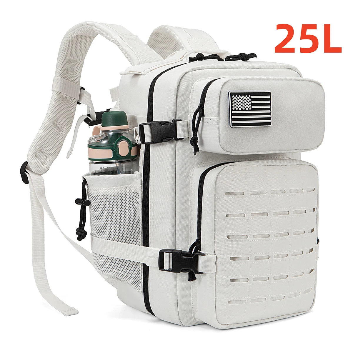 25L/45L Tactical Backpack Outdoor for Women/men Laser Cut Molle Hiking 3Day pack School Bag Gym Rucksack with Dual Cup Holder