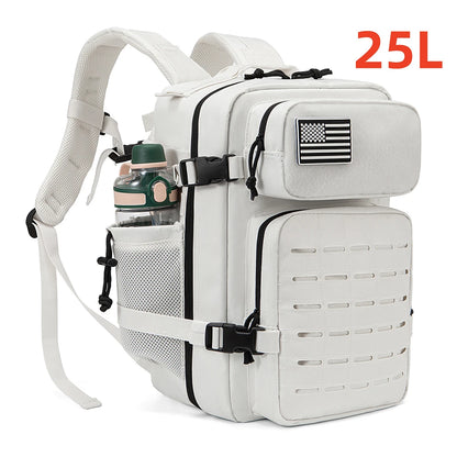 25L/45L Tactical Backpack Outdoor for Women/men Laser Cut Molle Hiking 3Day pack School Bag Gym Rucksack with Dual Cup Holder