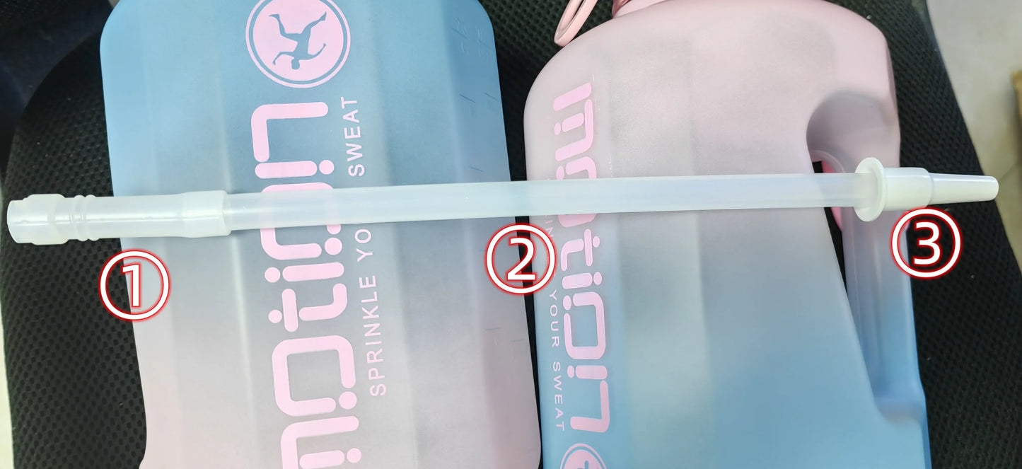 Apex Ritual – ストロー付きスポーツウォーターボトル2L – 目盛り付き大容量フィットネスボトル