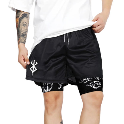 Apex Ritual – Men's 2-in-1 Training Shorts – Quick-Dry Double-Layered Gym Running Shorts