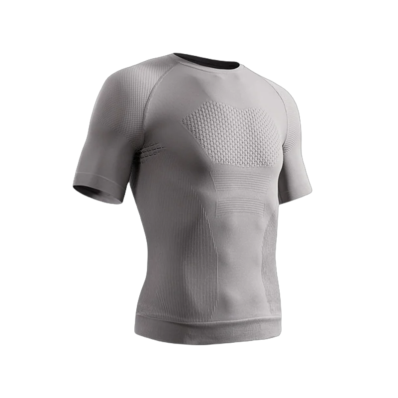 Summer Men Short Sleeve T-Shirt Breathable Compression Gym Running T Shirt Man Casual Tops Seamless Fitness Shirts Man Clothing