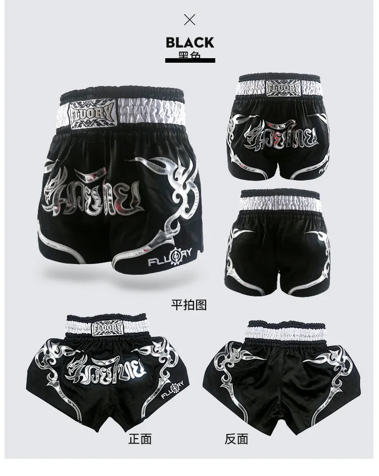 Apex Ritual – Women's MMA Shorts – Embroidered Muay Thai Boxing Shorts