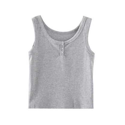 Women's Knitted Round-Neck Casual Tank Top