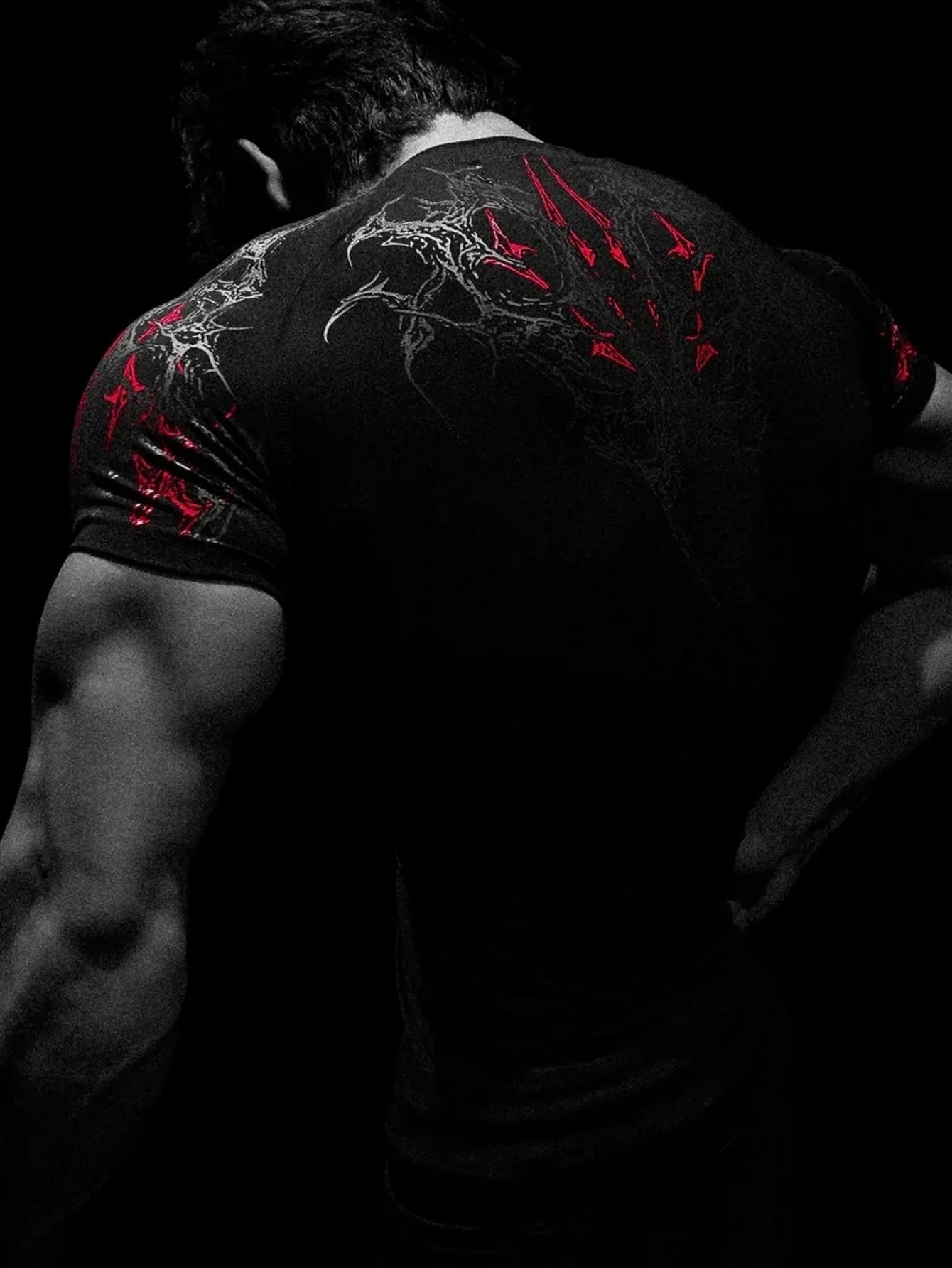 Men's Gym Workout T-shirt - Quick Dry Compression Short Sleeve Top For Bodybuilding Running Training Athletic Sports Wear