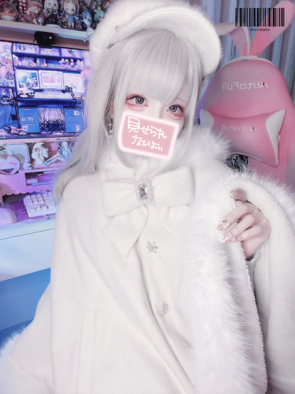 Women's Lolita Cat-Ear Wool Cape