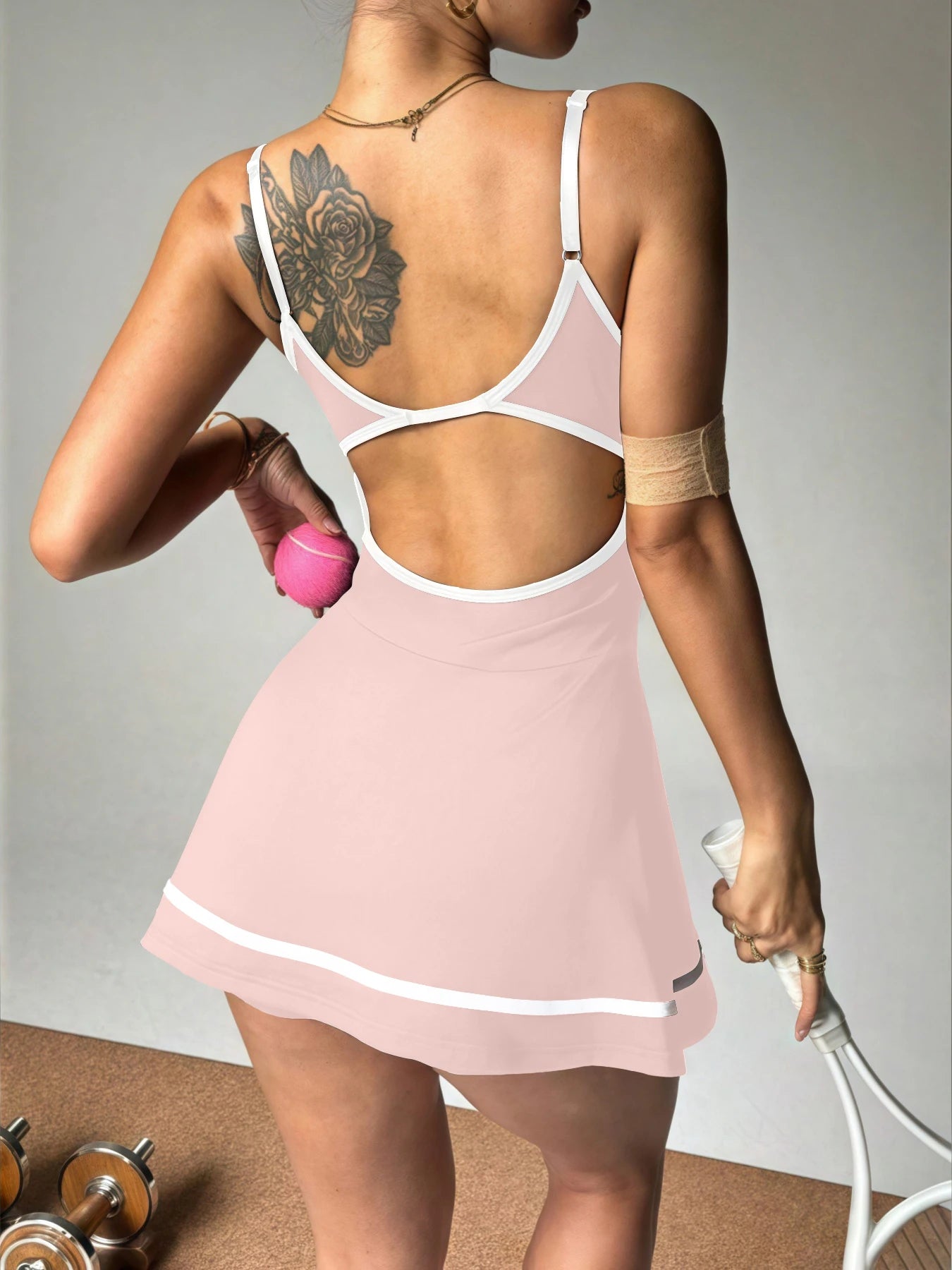 Women's Color-Block Tennis Mini Dress