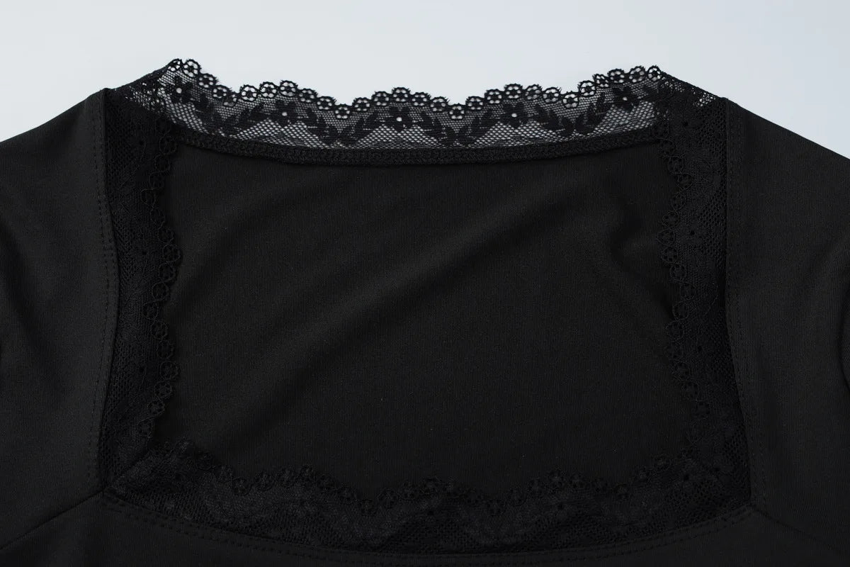 Women's Y2K Lace Patchwork Pink T-Shirt