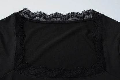 Women's Y2K Lace Patchwork Pink T-Shirt