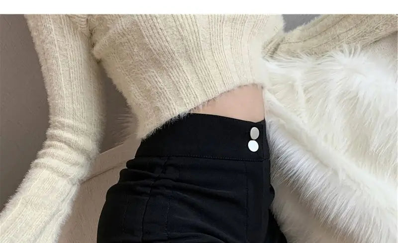 XS-5XL Shorts Women Black Wide-leg High Waist Shirring Lace-up All-match Streetwear Korean Fashion Summer Female Casual Y2k Chic