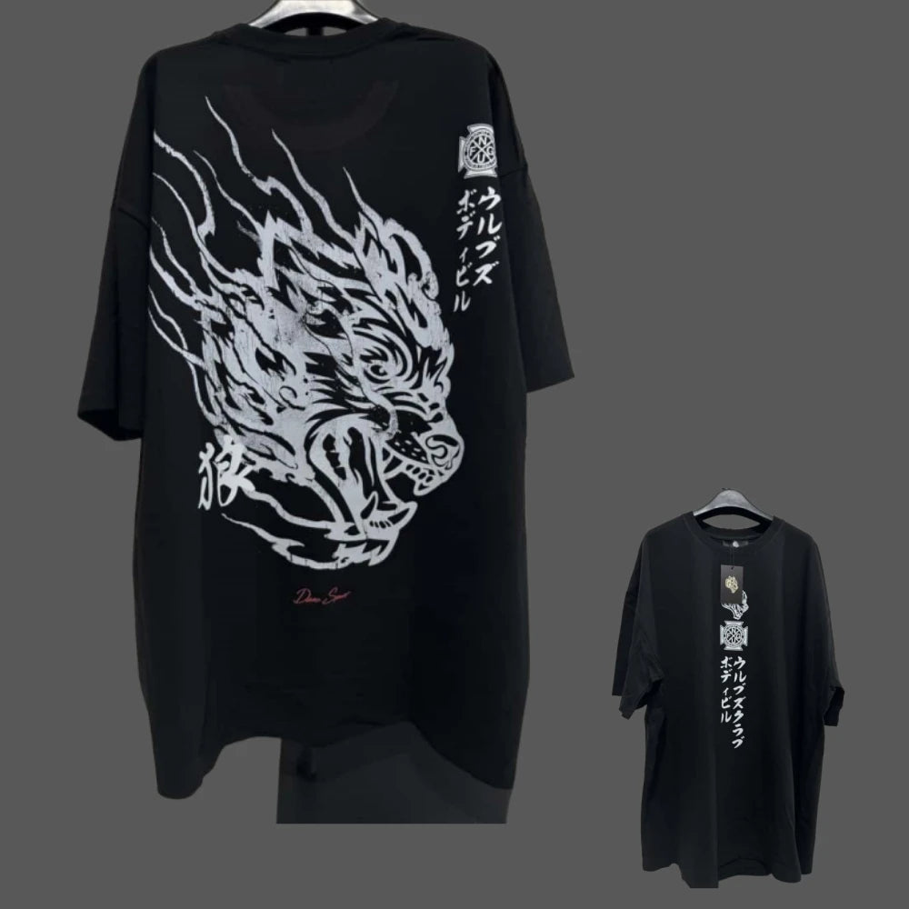 Apex Ritual – アニメプリント メンズクルーネックTシャツ – ゆったりカジュアル フィットネストレーニング コットンTee