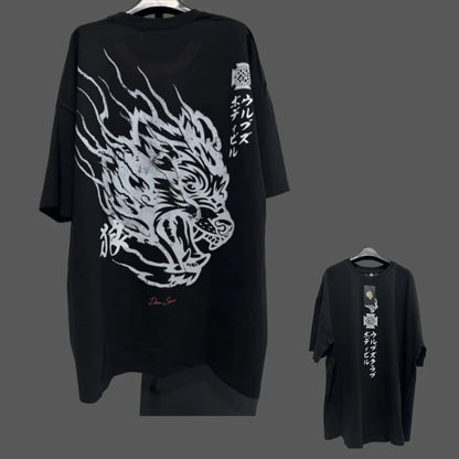 Apex Ritual – アニメプリント メンズクルーネックTシャツ – ゆったりカジュアル フィットネストレーニング コットンTee