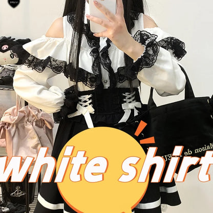 Women's Jirai Kei Lolita Long-Sleeve Blouse