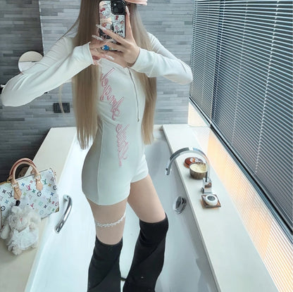 Women's Sporty Slim Fit Jumpsuit Shorts